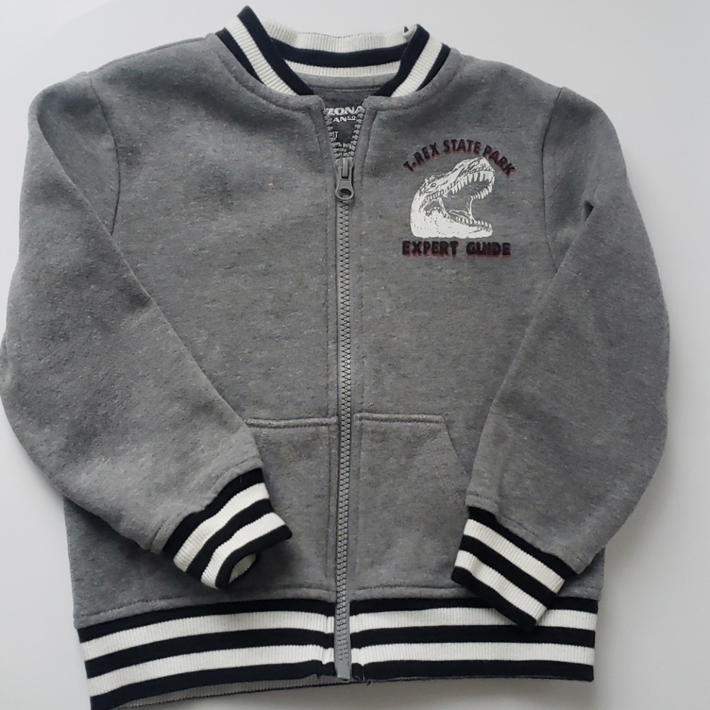 ARIZONA Boys T-Rex Zip-up Sweatshirt Size 4T